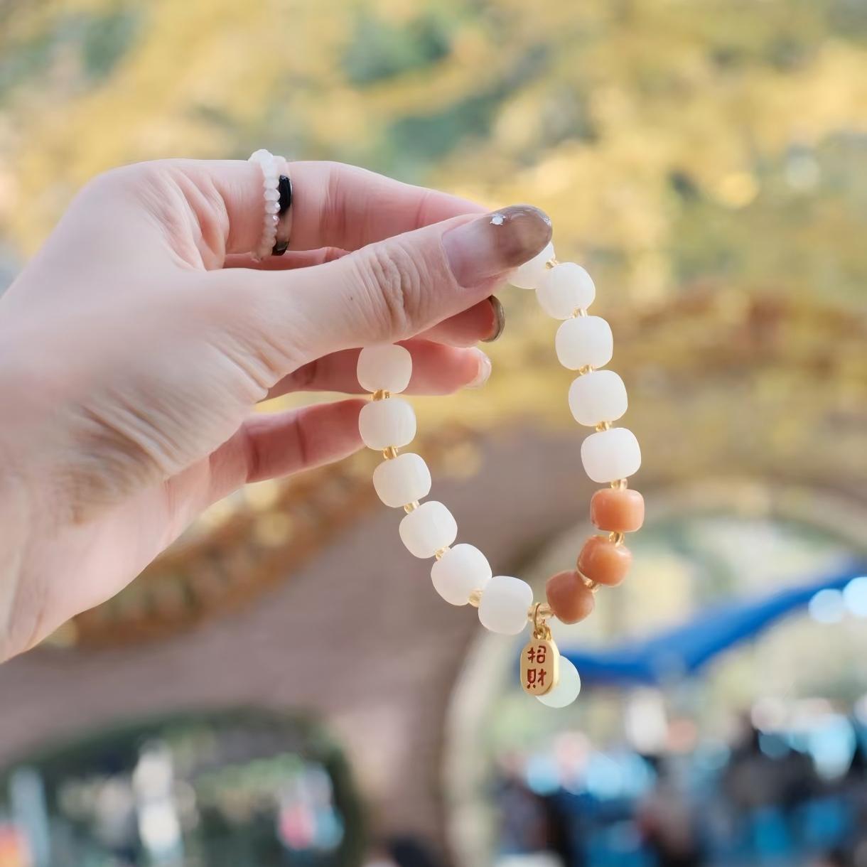 White Bodhi Pumpkin Bracelet · Lingyin Temple