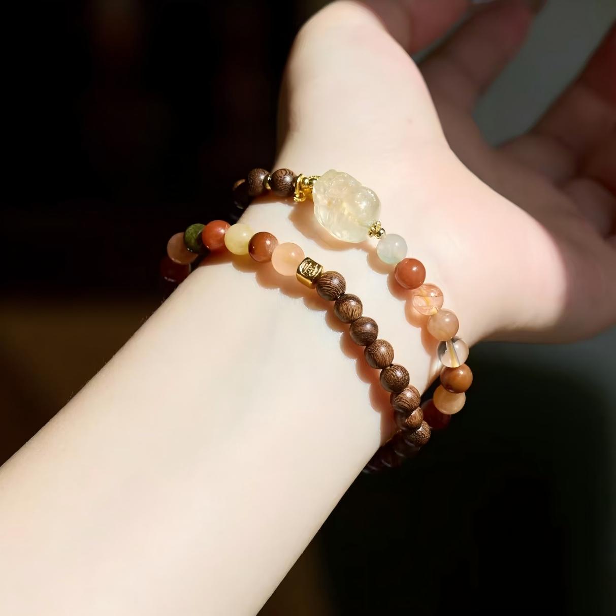 Agarwood & Citrine Pixiu Bracelet · Lingyin Temple